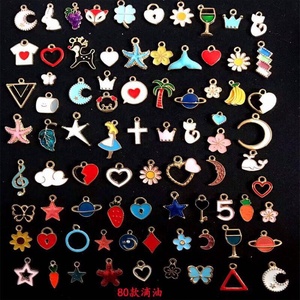 Breloques en gros étoiles, lune et soleil antiques plaquées or, émail souple, pour pendentifs, badges et emblèmes DIY - Product Image 5