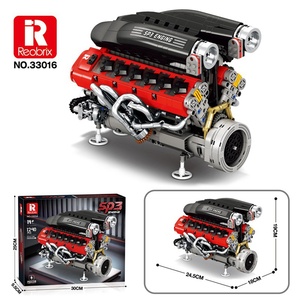 33017 Modello di Motore <span class=keywords><strong>V12</strong></span> per <span class=keywords><strong>Auto</strong></span>, Blocchi di Costruzione Meccanici in Plastica ABS, Giocattolo Educativo Unisex - Product Image 4