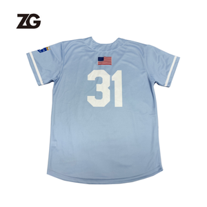 Maillot de baseball unisexe de haute qualité à col rond et manches courtes pour adulte, respirant, imprimé, en polyester, vêtements de sport personnalisés - Product Image 3