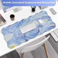 Tapis de souris antidérapant personnalisé en usine, repose-poignet transparent, tapis de souris pour jeux, tapis de souris de bureau, tapis plat en caoutchouc personnalisé, en stock