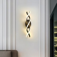 Lampu Dinding LED Minimalis Modern Lampu Lorong Pintu Masuk Lampu Dinding Latar Belakang Samping Tempat Tidur Spiral