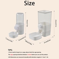 Distributeur automatique d'eau et de nourriture pour animaux de compagnie, bouteille suspendue pour cage, pour petits chiots, lapins, conteneur de nourriture, distributeur en plastique imperméable