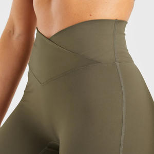 Legging de sport évasé taille haute en V, extensible et doux, avec logo personnalisé, pour femme, idéal pour le yoga et le <span class=keywords><strong>fitness</strong></span> - Product Image 2