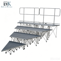 Scène de chorale portable en aluminium pour spectacle scolaire, événement ou spectacle de chorale