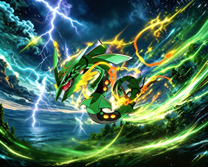 Boîte de boosters Pokémon Storm Emerald M6 japonaise avec cartes Pokémon de type <span class=keywords><strong>Dragon</strong></span> Volant Mega Rayquaza et Holo Rare - Product Image 5