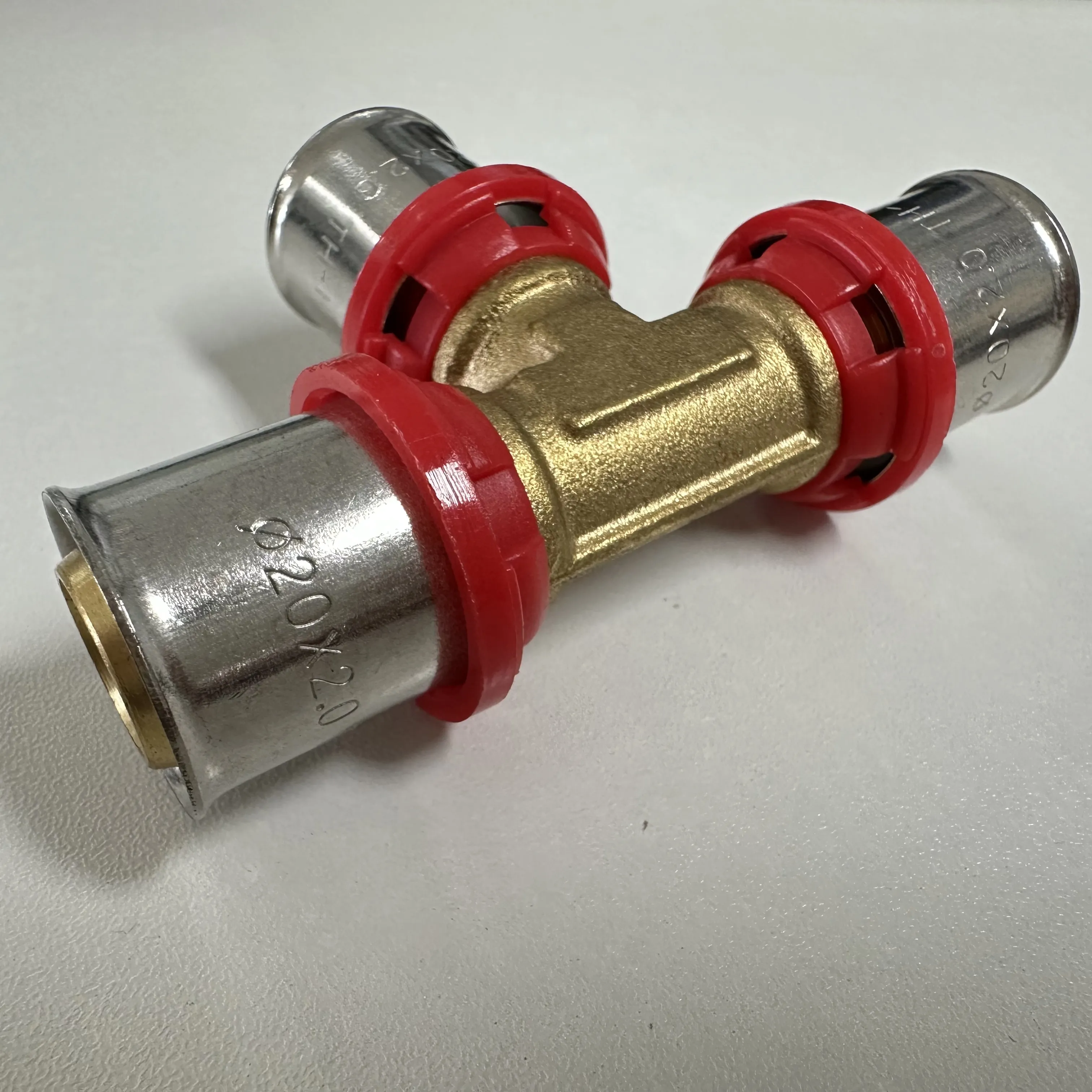 Brass Press Fitting Reducing Diameter Copper Pipe Connector Tee Coupling