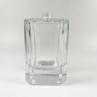 Flacons de parfum en verre luxueux pour femmes, 100 ml, rechargeables, flacon carré vide avec vaporisateur et emballage en boîte