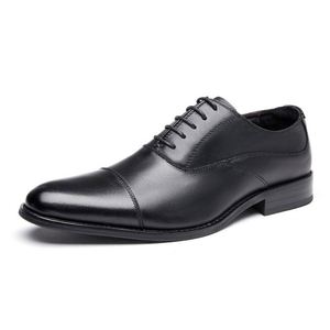 Men Versatile <b>Shoes</b> Leather Casual Formal Business Comfortable Breathable Lightweight Multi Occasion Daily Style - Product Image 4