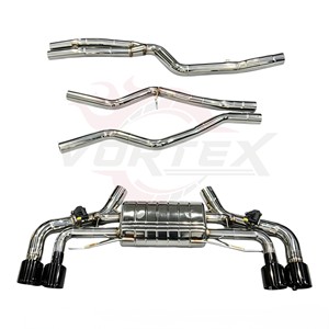 Sistema de Escape Catback de Alto Rendimiento Vortex de Acero Inoxidable 304 para BMW M340i G20 3.0T B58 con Válvulas, Silenciador Cuádruple Negro - Product Image 4