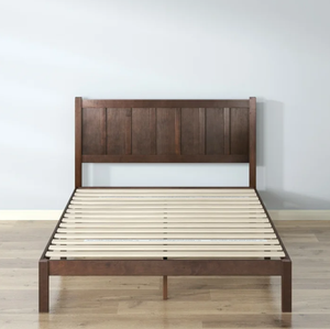 Rắn Gỗ Khung Giường Với Đầu Giường Phong Cách Mộc Mạc Twin Nữ Hoàng Đầy Đủ Vua Kích Thước Hiện Đại Nền Tảng Nền Tảng Cho Phòng Ngủ Sử Dụng Nhà - Product Image 4