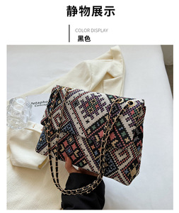 Bolso Bandolera de Lona con Cadena para Mujer, Estilo Bohemio, de Alta Calidad, Venta al Por Mayor - Product Image 6