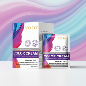 Crème colorante pour <span class=keywords><strong>cheveux</strong></span> VOJO brun <span class=keywords><strong>clair</strong></span>, coloration rapide en 10 minutes, sans ammoniaque, sans PPD, coloration permanente professionnelle de salon, vente en gros - Product Image 4