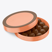 Bestyle Emballage de cadeau de truffe de luxe de logo personnalisé Boîte de chocolat de célébration ronde de cylindre en papier rigide écologique