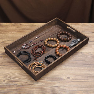 Jewelry display rack, solid wood jewelry storage tray, home display earring rack, Buddhist beads, antique jewelry rack, necklace - Product Image 1