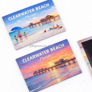 Magneti da frigo personalizzati Clearwater Beach Florida 2026, design tramonto Miami, souvenir di viaggio USA personalizzati, decorazioni all'ingrosso - Product Image 1