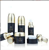 Flacon de lotion en acrylique personnalisé 50g, flacon de crème noir avec bouchon en liège 120ml, flacon vide pour lotion en forme de balle