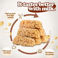 OEM Galleta Aperitivo Original Avena Chocolate sabor Avena Chocolate Barra de Avena Confitería Barra de caramelo sólida con sabor dulce personalizado