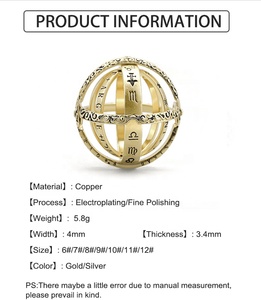 Bague de <span class=keywords><strong>couple</strong></span> sphère astronomique rétro allemande, bague de déformation rotative <span class=keywords><strong>Astro</strong></span> Ball, nouveauté 2025, vente chaude - Product Image 6