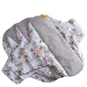 Serviettes hygiéniques lavables <span class=keywords><strong>en</strong></span> coton biologique personnalisables, serviettes hygiéniques réutilisables <span class=keywords><strong>en</strong></span> fibre de bambou - Product Image 1