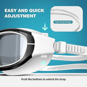 성인용 고화질 김서림 방지 남성 및 여성용 대형 프레임 캡 세트 다이빙 특수 고글 장비 방수 수영 모자 - Product Image 5