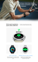 Montre connectée SK46, étanche IP68, écran AMOLED, navigation GPS, bracelet en gel de silice, charge magnétique, système d'exploitation Android, réponse tactile, SDK
