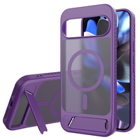 Béquille mate couverture arrière magnétique pour Google Pixel 9 Pro XL support magnétique accessoires de téléphone portable