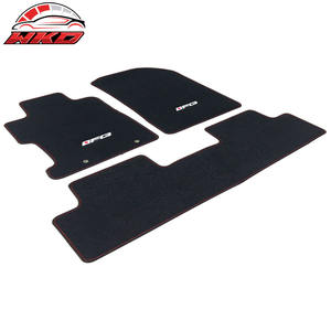 พรมปูพื้นสำหรับ Honda Civic 06-11 สีดำกำมะหยี่ ตะเข็บสีแดง กันลื่น พร้อมโลโก้ FG - Product Image 3
