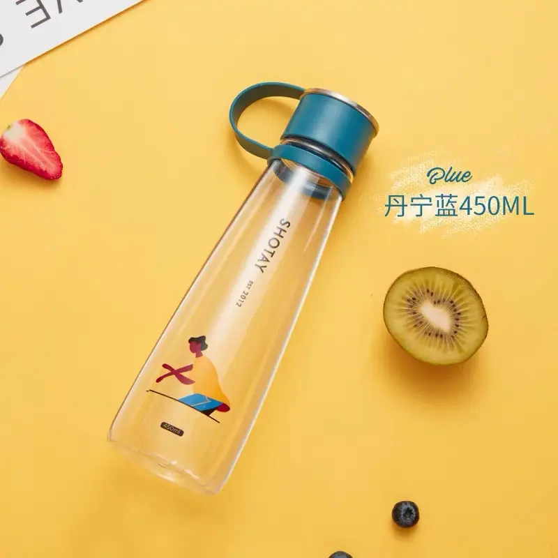 पतन सबूत प्लास्टिक की पानी की कप लवली लड़की दिल छात्र पोर्टेबल सरल ताजा वन परी कोरिया drinkware पर्यावरण के अनुकूल