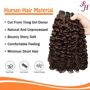 ผมบันเดิลลอนหยิกพม่าขายดีของ FH ขายส่งผมเวียดนามแท้แบบดิบ คิวติเคิลเรียงเส้น ผมต่อแบบเส้นผมมนุษย์พม่า - Product Image 2