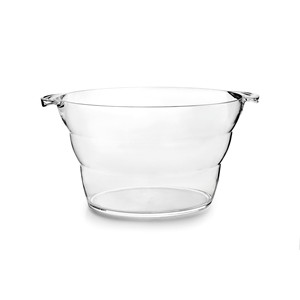 Secchiello refrigerante in vetro trasparente per champagne e vino - Product Image 1