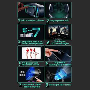 VRG <strong>3D</strong> VR Headset for Smartphones with Metaverse Integration Smart Functions 5-7 Inches Screen Plastic Material - Product Image 5
