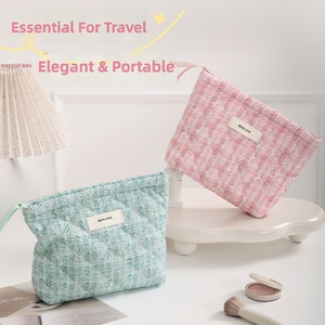Sac de rangement pour rouge à lèvres, portable, de voyage, style Japandi, petit sac à maquillage, polyester, multifonction, Jiayi - Product Image 2