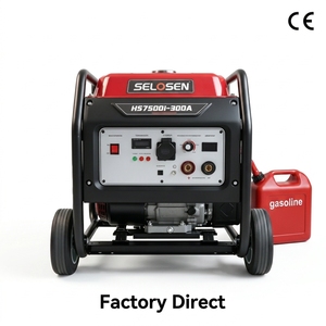 Générateur de soudage à essence 5KW, compatible électrodes 1.8-5.0mm, 250 HS6900-300A *5KW, groupe électrogène de soudage -- 25L Ga - Product Image 1