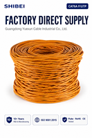 Harga Pabrik Kabel Ethernet Cat6A F/UTP Solid 4 Pasang 23AWG CCA Terperisai 500MHz LAN 305m Outdoor Kamera IP Industri
