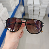 Lunettes de soleil polarisées de haute qualité, vintage, rétro, de marque, avec logo personnalisé, monture carrée en acétate, UV400, mixtes pour femmes et hommes