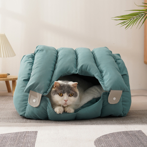 Winter Warm Pet <span class=keywords><strong>Nest</strong></span> addensato chiuso cane gatto letto confortevole tessuto lavabile morbido letto casa - Product Image 3