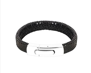 New Simple 2026 Fashion <b>Adjustable</b> <b>Bracelet</b> Brown Genuine Leather Cuff Cowhide <b>Bracelet</b> - Product Image 4