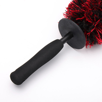 Brosse de nettoyage en profondeur pour jantes de voiture, fibres mélangées PP durables, poignée ergonomique antidérapante réutilisable sans rayures