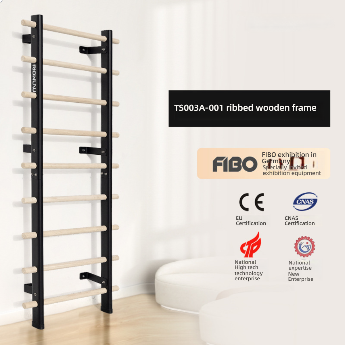 Marco de barandilla negro--ll00094