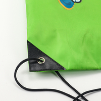 Personnalisé De Haute Qualité Polyester Pliable Sport Cordon Sac À Dos Sac avec Fermeture Éclair