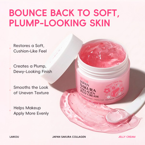 Crème gelée au collagène <span class=keywords><strong>Sakura</strong></span> Laikou pour le visage, nourrissante, lissante, raffermissante, hydratante, illuminatrice, repulpante, avec de la niacinamide - Product Image 2