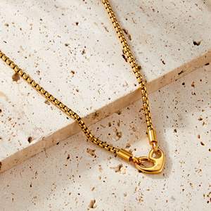 18k金配锆石天使数字心形魅力项链精神礼物不锈钢11:11母亲节女性项链 - Product Image 6