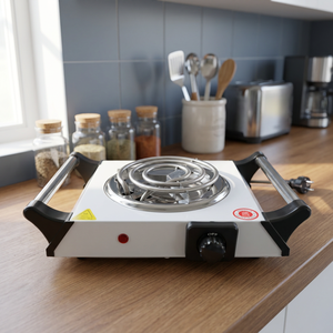 Estufa eléctrica de 1000W con control de calentamiento rápido por perilla y enchufe OEM - Product Image 3