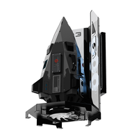 ALSEYE Özel Uzay Gemisi Şekilli Tasarım Micro ATX/ITX PC Kasası Siyah Renk Vespera-B 360 Sıvı Soğutucu Destekli