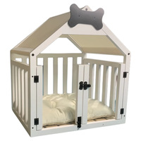 Nouvelle conception, maison pour animaux de compagnie en bois massif, moderne, luxueuse, imperméable, pour intérieur, lit pour chien, nid pour chat, meubles, caractéristique durable, motif imprimé
