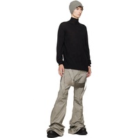 Pantalon cargo gris pour homme avec sangle décorative en sangle, coupe évasée, surdimensionné, à jambes larges, style bootcut, streetwear gothique, décontracté