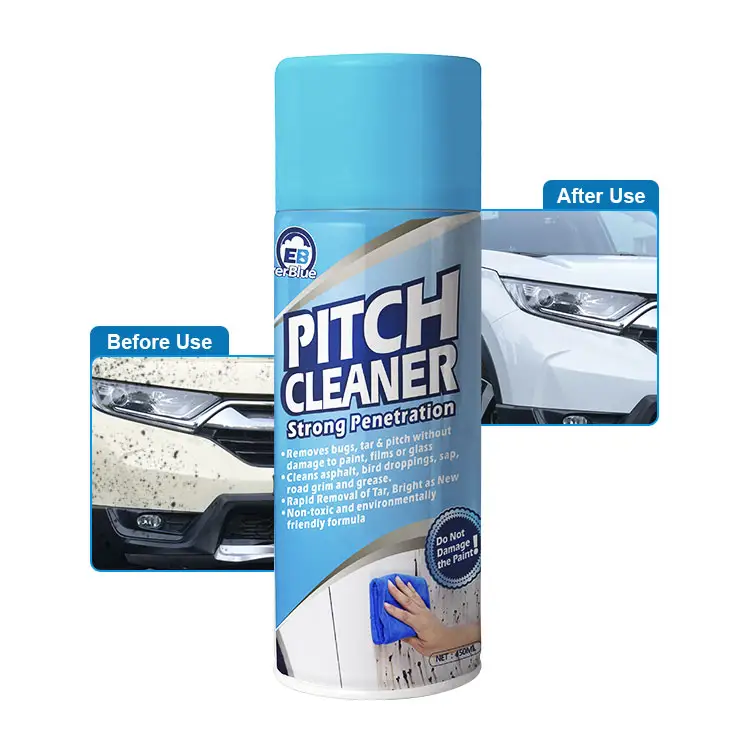 Veículo descontaminação pitch cleaner spray 450ml pitch tar spot cleaner spray