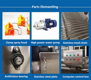 Machine à laver les fruits et légumes en acier inoxydable <span class=keywords><strong>de</strong></span> haute qualité avec moteur haute efficacité et nettoyage par bulles d'air, <span class=keywords><strong>prix</strong></span> d'usine - Product Image 6