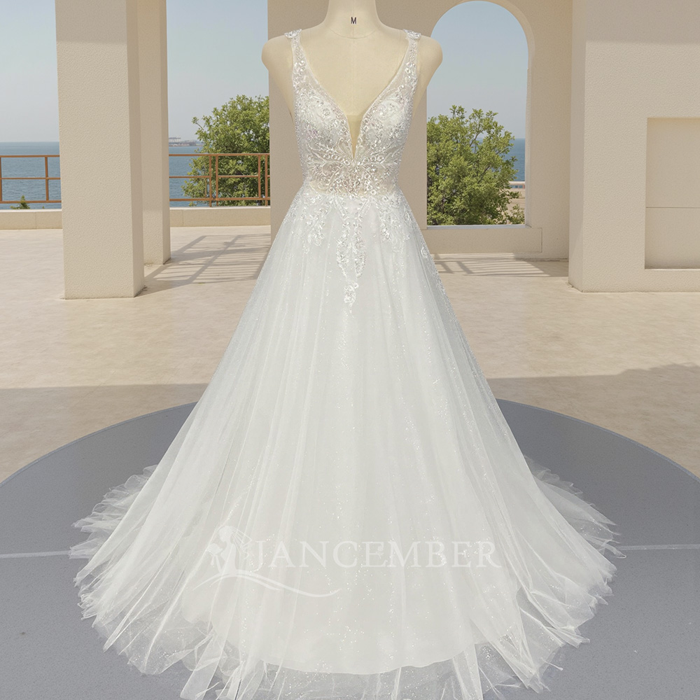 Hot Saxy Womens Backless Wedding Dress - Elegant & Sexy