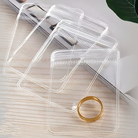Pochette à bijoux en PVC transparente, personnalisée, de luxe, petite, refermable, avec fermeture éclair, emballage en plastique, pochettes imprimées en gravure pour lunettes